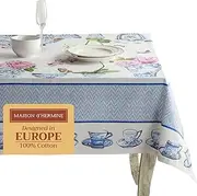 Maison d'Hermine Table Cloth Rectangle Table 100% Cotton 60 x 120 Inches Tablecloth Reusable Decorative Everyday Use for Dining Room, Farmhouse, Home, Party, Festive & Wedding Spring Summer - Canton