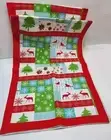 Christmas Table Runner 17”x 108” Holiday Collection Red White 100% Cotton New