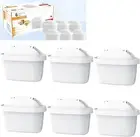 6 Pack Water Filter Jug, Replacement for Brita® Water Filter Aluna Water Filter