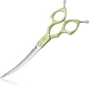 HASHIMOTO Curved Scissors for Dog Grooming, Dog Grooming Scissors Curved, Extremely Light Weight, 6.5 inch, 30 Degree of Curved Blade, Designed for Professional Groomers or Home Grooming.