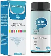16-in-1 Aquarium Water Test Strips – PVC Fish Tank Water Quality Tester – pH, Nitrate, Nitrite, Hardness & More – Easy DIY Water Testing Kit for Fish Tank (50pcs)