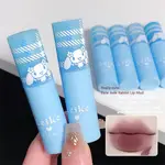 LEIKE LIQUID LIP TINT CREAMY唇釉啞光絲絨口紅彩妝兔唇泥低飽和度寶寶藍粉霧啞光學生偽素顏口紅