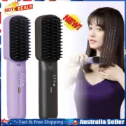 Rechargeable Mini Hair Straightener, Portable Cordless Hair Straightener Comb ZV