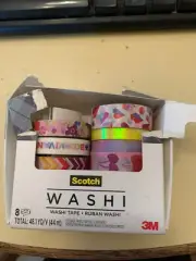 7 Rolls Scotch Washi Tape - Scotch Expressions Washi Tape -