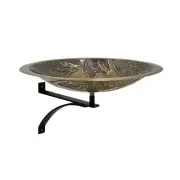 ACHLA Three Hares Birdbath/Wall Mount Bracket, Antique/Black - BB-18-WM2