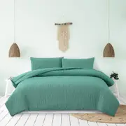 Ardor Boudoir Queen Tuscan Polyester Quilt Cover Set - Teal