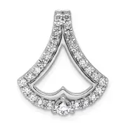 14k White Gold 1 Ct. Lab Grown Diamond VS/SI+ G+ Chain Slide Pendant