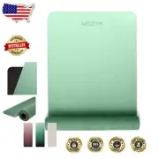 Portable 4mm Cushioned Polyester Suede Exercise Mat - Anti-Slip, Jade Ombre