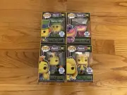 NEW Set of 4 Funko Pop! Alice in Wonderland Black Light Funko Shop Exclusive