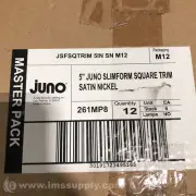 Juno Lighting JSFSQTRIM 5IN SN M12 Box of 12 5" Recessed Lighting FNFP