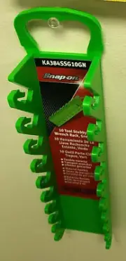SNAP-ON Wrench Rack 10 Positions Stubby Short Mini KA384SSG10CG Bright GREEN