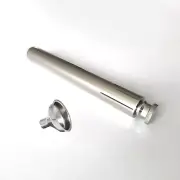Stainless Steel 2Oz Tube Flask Portable Mini Water Bottle & Funnel (Mirror Finis