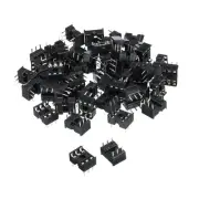 DIP IC Chip Socket Adapter Flat Pin 6P 2.54mm Pitch IC Socket, 50 Pack