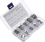 HEALLILY Hexagon Socket Set Screws 300pcs Stainless Steel Allen Head Screws -m8 Cup-Point for Fixtures