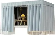 HYJHHY Bunk Bed Curtains 3 Layers Thickened Dustproof Children's Beds Loft Bed Curtains Blackout Privacy Bunk Bed Tent Single Bed Caravan(Curtain*2,1.2M_Blue B)