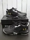 Under Armour UA Lockdown 6 Basketball Shoes Black Gold 3025616-003 Mens Size 10
