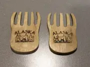 Alaska Bear Claw Wooden Salad Forks Utensils