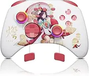 Wireless Pro Controllers compatible with Switch, Windows PC iOS Android Steam/Steam Deck, Touro Bluetooth Controller with Programmable, Wake-Up, Headphone Jack, Adjustable LED Light/Turbo/Vibration