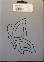Stencil Quilting Butterfly Side 4" 10cm embroidery Zentangle QC 856 stitch