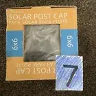 1-Pk Black Solar LED Cap Light For 6"x6" Fits 5.5” X 5Wood/PVC/Vinyl Fence Post