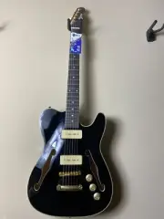 Electric Guitar Vilches Guitars Basswood Two F hole Black w/HardCase