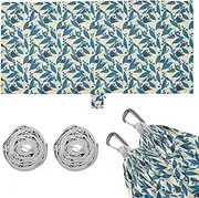 Retro Blue Leaves Fruit Outdoor Hammocks with Hanging Rope Fabric Hammock for Camping & Hiking Essential
