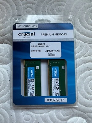 Crucial 16GB DDR4 2400 (PC4 19200) 288-Pin UDIMM 2Rx8 CL17 1.2v Memory RAM NEW