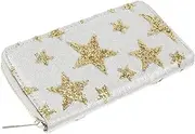 [Holibanna] Long Wallet for Women Pu Leather Clutch Star Pattern Purse Wallet Clutch Card Holder