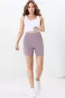 Axel Bike Shorts - Thick Highwaisted Band Bike Shorts in Mauve