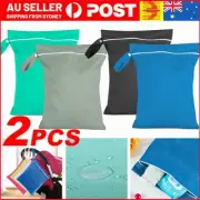 2× Adult Children Kids Wet Bag for Nappies Swimmers Bathers Swimming waterproof