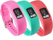 QGHXO Band for Garmin Vivofit 4, Soft Silicone Replacement Watch Band Strap for Garmin Vivofit 4 Activity Tracker, Small, Large, Ten Colors
