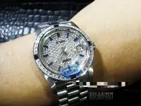 在飛比找Yahoo!奇摩拍賣優惠-【靚錶閣】滿天星蠔仕白鋼機械錶‧非ROLEX 勞力士