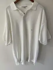 Geoffrey Beene Men's Polo Shirt Size XXL Solid White Short Sleeve Casual New