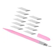 1pcs Exacto Knife w 12 Spare Blades Craft Hobby Carving Knife Set Pink