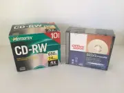 Cd-rw Lot - MEMOREX & OFFICE DEPOT (TWO 10 PACKS - SEALED) 20 NEW CD'S