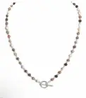 Virgins Saints & Angels VSA 6mm Lux Mixed Matte Quartz Delfina Necklace Silver