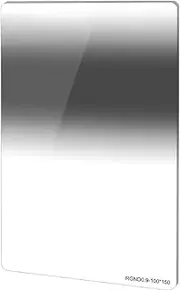 JONGSUN 100x150mm Square ND Filter, Reverse Graduated Gray Square Neutral Density Filter, 18 Layer Multi-Coated, Optical Glass Schott B270, RGND8 0.9 3-Stop.