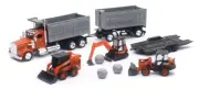 New-Ray SS-33373 1:43 Kubota Construction Vehicles with Dump Truck Set