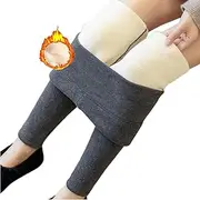[Drakonas] Lined Leggings Women, Leggings Women, Thick Soft High Waisted Black Tummy Control Thermal Pants