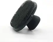Silicone Face Scrubber for Men Facial Cleansing Brush Silicone Face Wash Brush Manual Waterproof Cleansing Skin Care Face Brushes for Cleansing and Exfoliating (Black, 6.7CM)