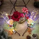 Nicute Christmas Light Up Headband Reindeer Christmas Headwear Glow Flower...