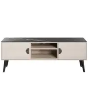 Manhattan Comfort Haley 55.10in Mid-Century Modern TV Stand NoSize White