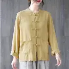 Chinese Lady Top Shirt Coat Jacket Frog Button Tang Suit Cardigan Retro Ethnic