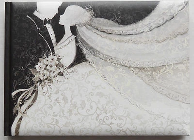 Lang Wedding Day Guest Book ~ Artwork by Susan Winget **FREE SHIPPING**