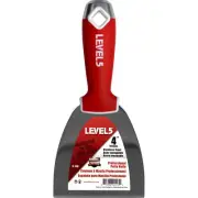 LEVEL5 Drywall Tools - 4" Stainless Joint/Putty Knife Soft Grip Handle 5-140