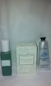 crabtree evelyn nantucket briar soap, gel, hand cream set of 3 new