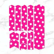 Pink POLKA DOT Bike Frame Fork Decals Mountain Bicycle MTB Protective Stickers