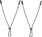 2pcs Windproof Rope Buckle Hat Clips for Wind Chin Straps for Hats Windproof Strap Clips Clip Elastic Hat Strap Adjustable Straps for Hats Hat Band Clip Hat Adults Plastic Black