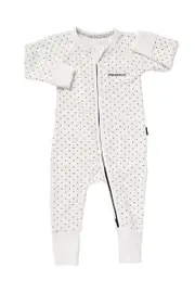 [Bonds] Bonds Toddler Poodlette Zip Cotton Wondersuit in White/Admiral Jess Spot Size: 18-24 Months 18-24 Months White/Admiral Jess Spot