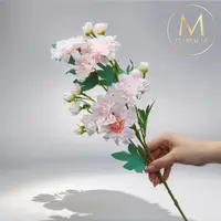 在飛比找momo購物網優惠-【Floral M】居家花仙子芍藥氣質粉仿真花花材（1入/組